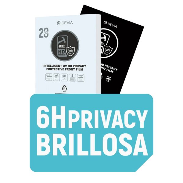 PRIVUV6HBRI (4) Hidrogel UV 6H Antiespía HD Transparente (10pcs)