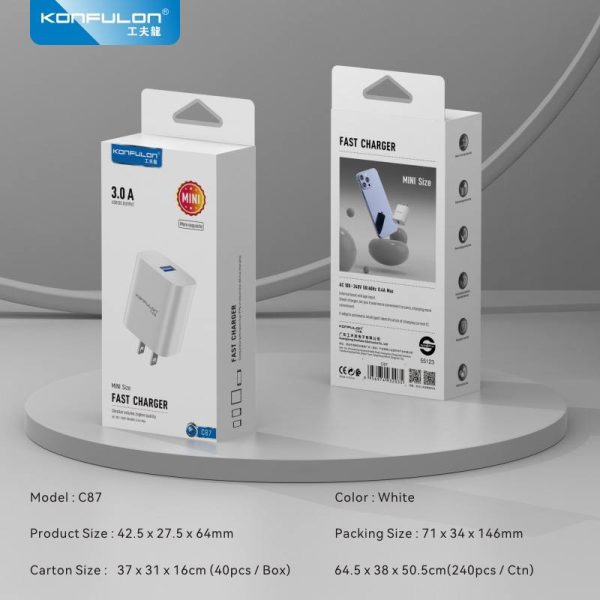 Kit Cargador Micro C87  A/Micro 3.0A