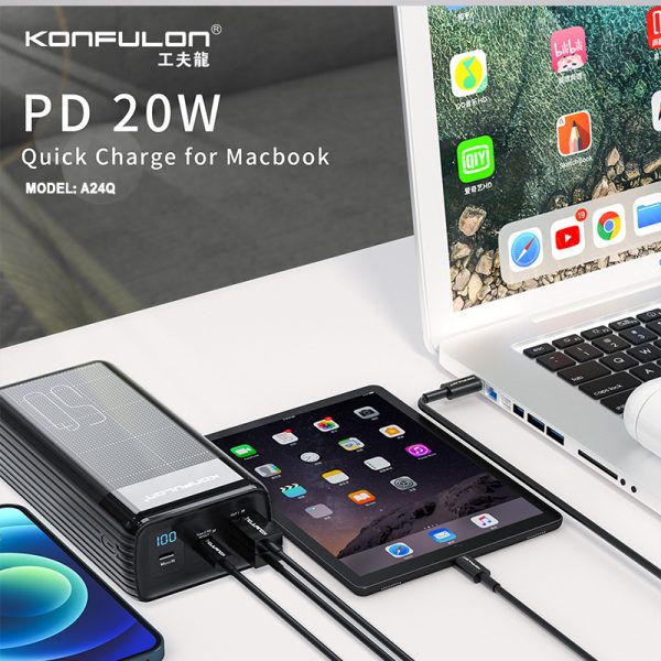 A24Q 4 Power Bank Konfulon A24Q 50,000 mAh