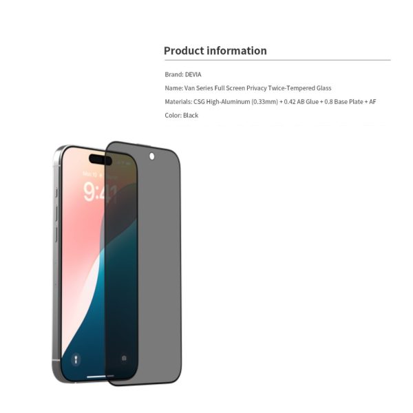 2 iPhone 16 PRO Vidrio Privacy Antiespia 5576