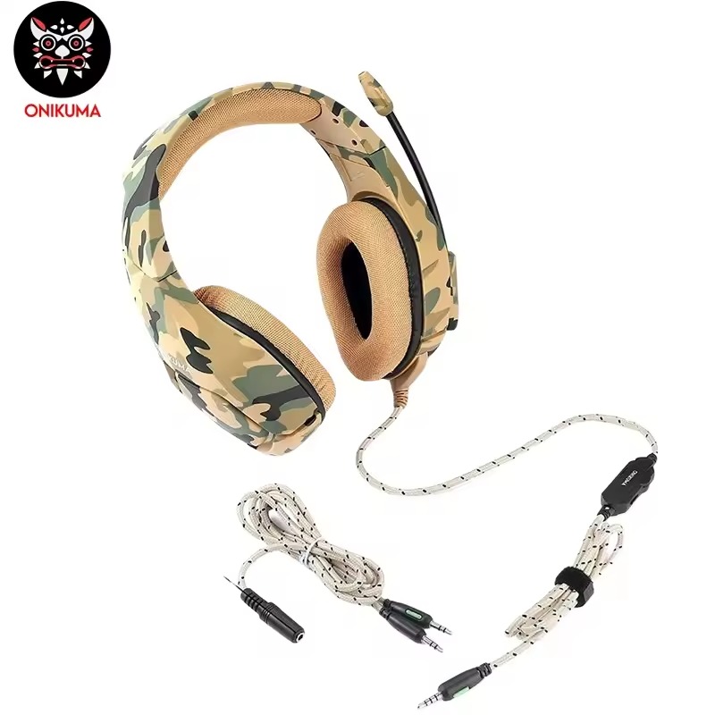 ONIKUMA K1B auriculares con cable para videojuegos, cascos con micrófono Flexible con cancelación de ruido, para PS4, Switch y PC
