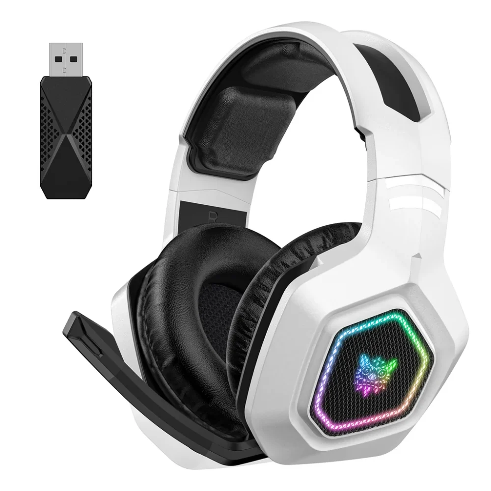 ONIKUMA B100 Blanco Headset Headworn Bluetooth 2.4g Cableado Inalámbrico Tres Modo Ligero E-Sports Gamer Auriculares