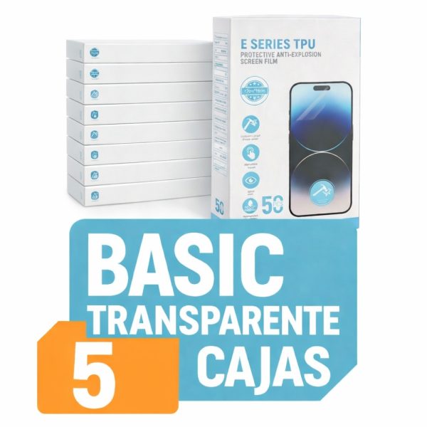Pack 5 Cajas Hidrogel BASIC HD TRANSPARENTE