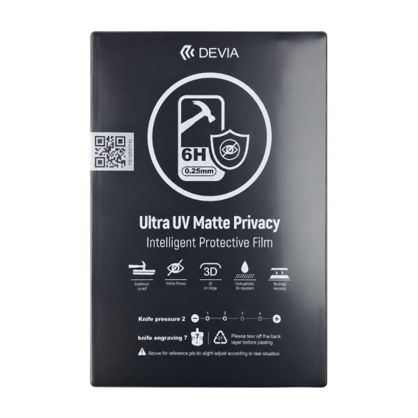 Hidrogel UV 6H Antiespía Mate 0.25mm 2026 (10pcs)