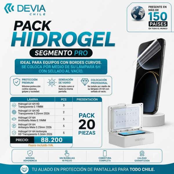 PACK PRO PACK HIDROGEL DEVIA PRO - 20 PIEZAS